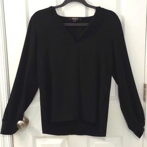 Forever 21 Contemporary Casual Black Dress Blouse Size S